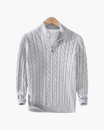 Old Money Alpine Zip Sweater