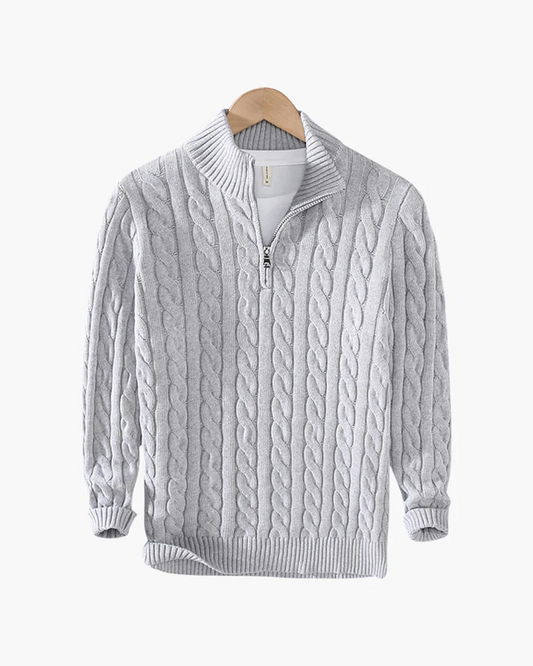 Old Money Alpine Zip Sweater