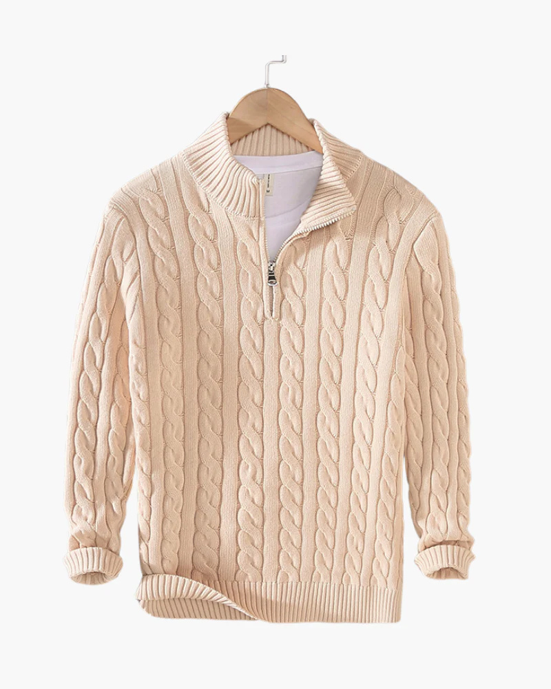 Old Money Alpine Zip Sweater