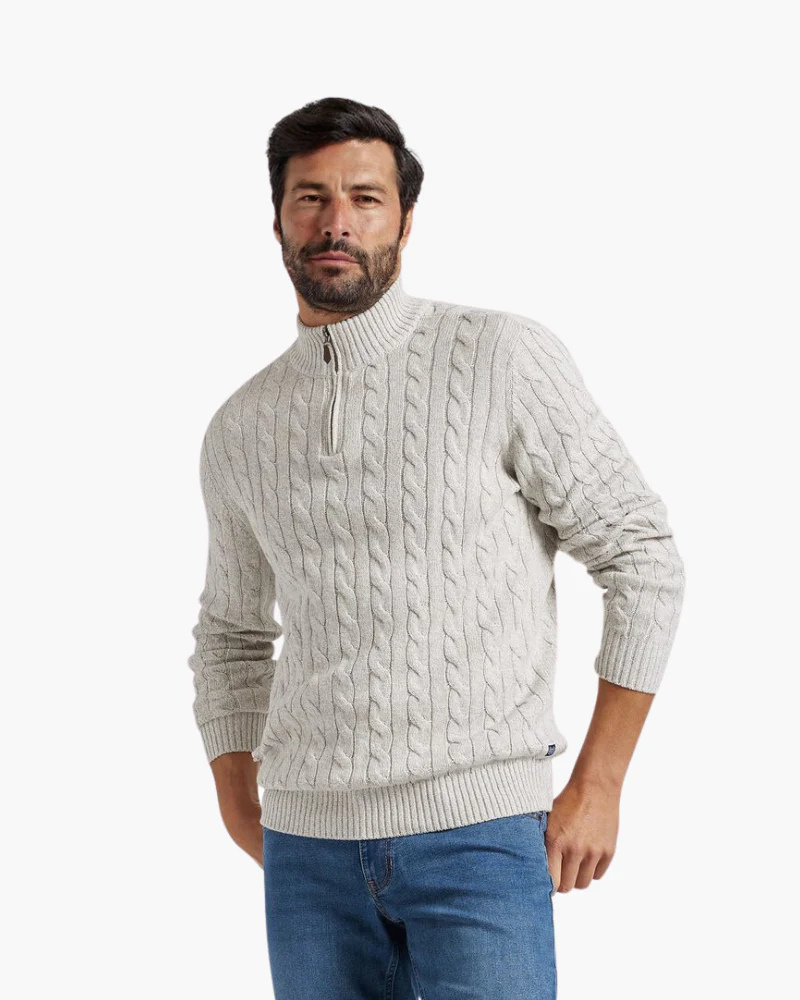 Old Money Alpine Zip Sweater