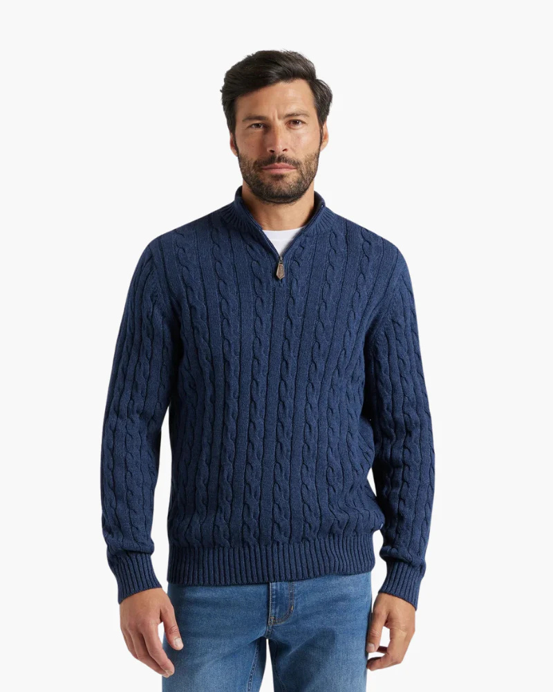 Old Money Alpine Zip Sweater