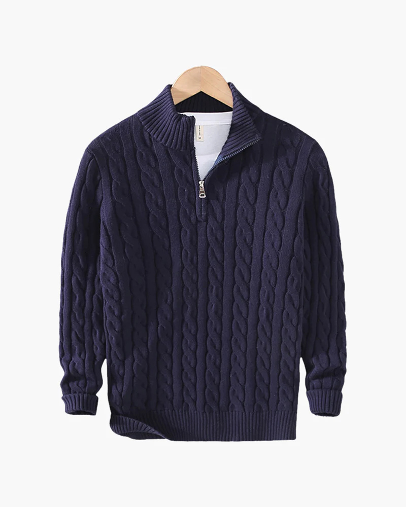 Old Money Alpine Zip Sweater