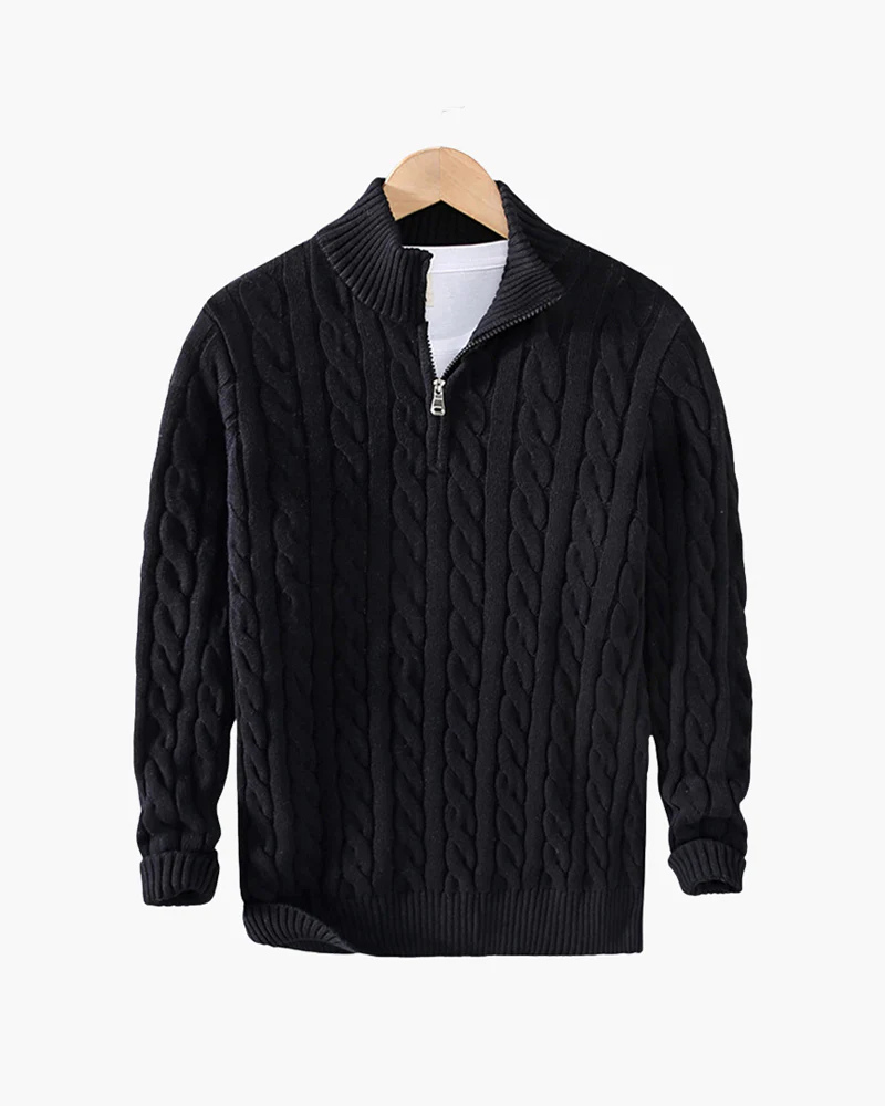 Old Money Alpine Zip Sweater